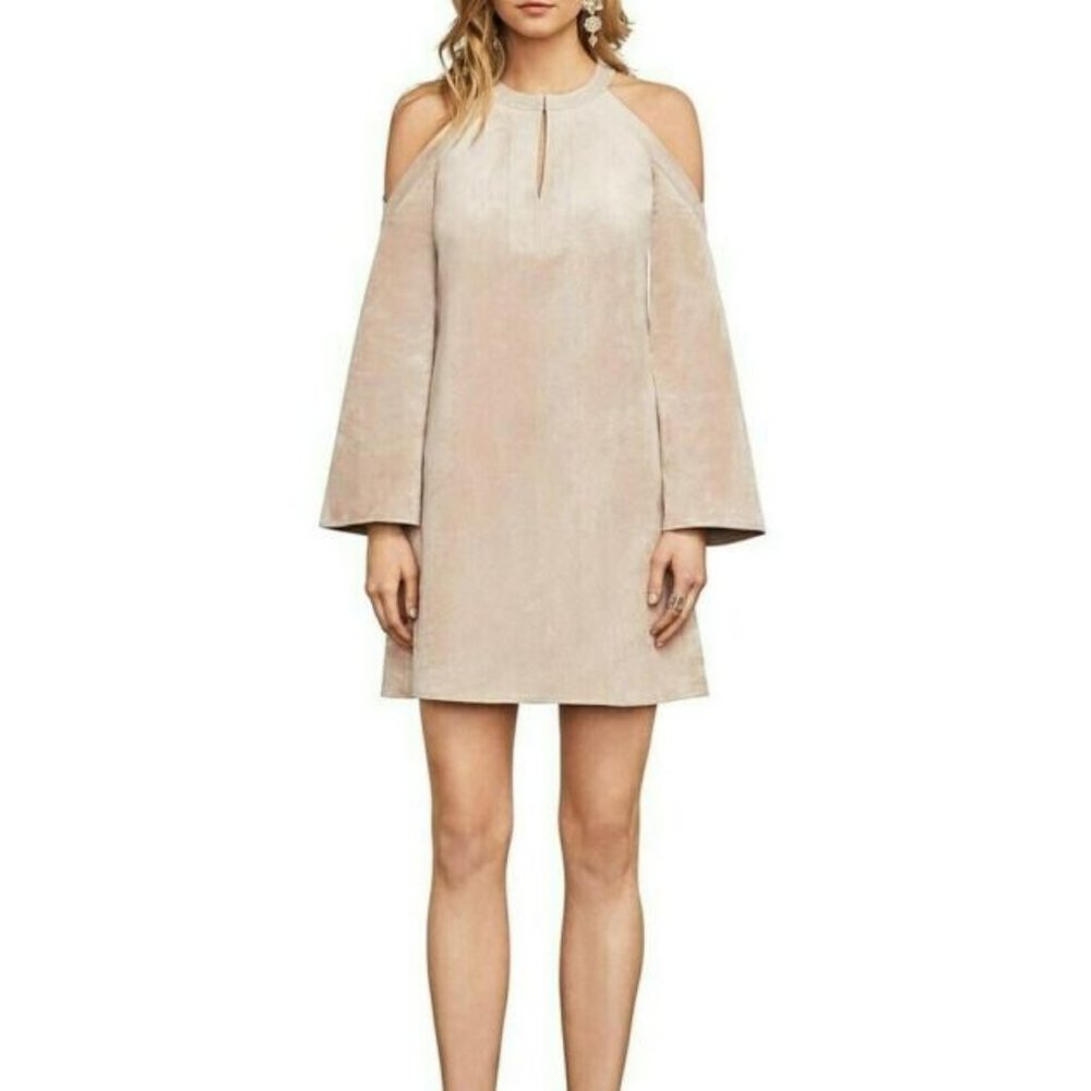 BCBGMAXAZRIA Laguna Faux-Suede Shift Dress - Picture 3 of 4
